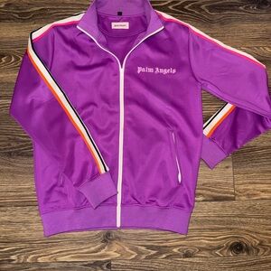 Palm Angels Vibrant Purple Jacket with Stripes